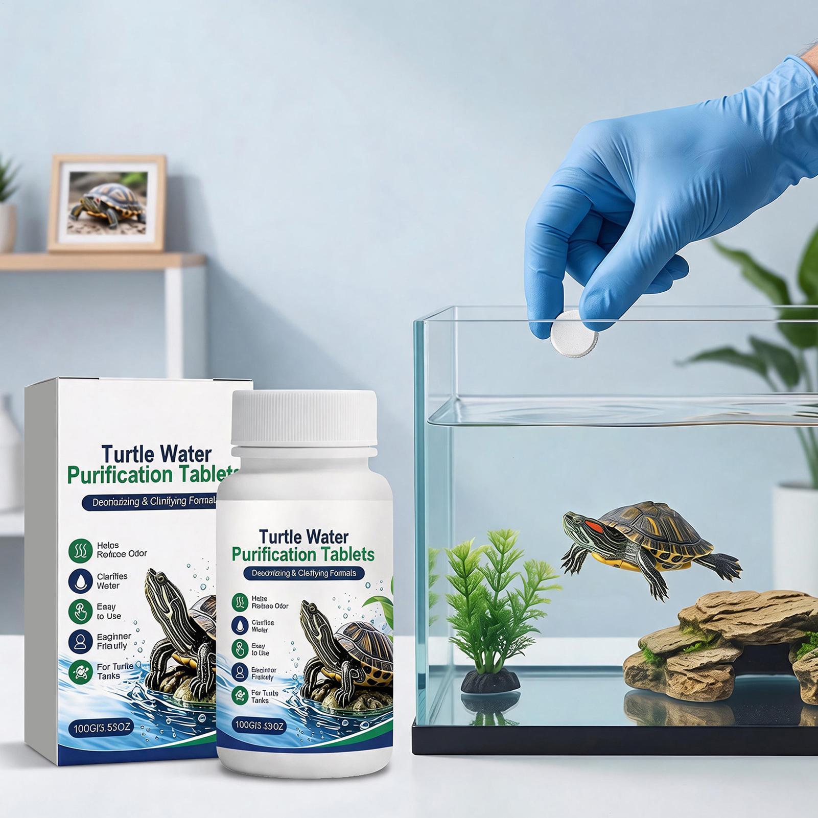 Water Purification Tablet - Aquarium-Wasseraufbereitungstabletten Professioneller Hocheffizienter Wasserreiniger für Schildkrötenbecken