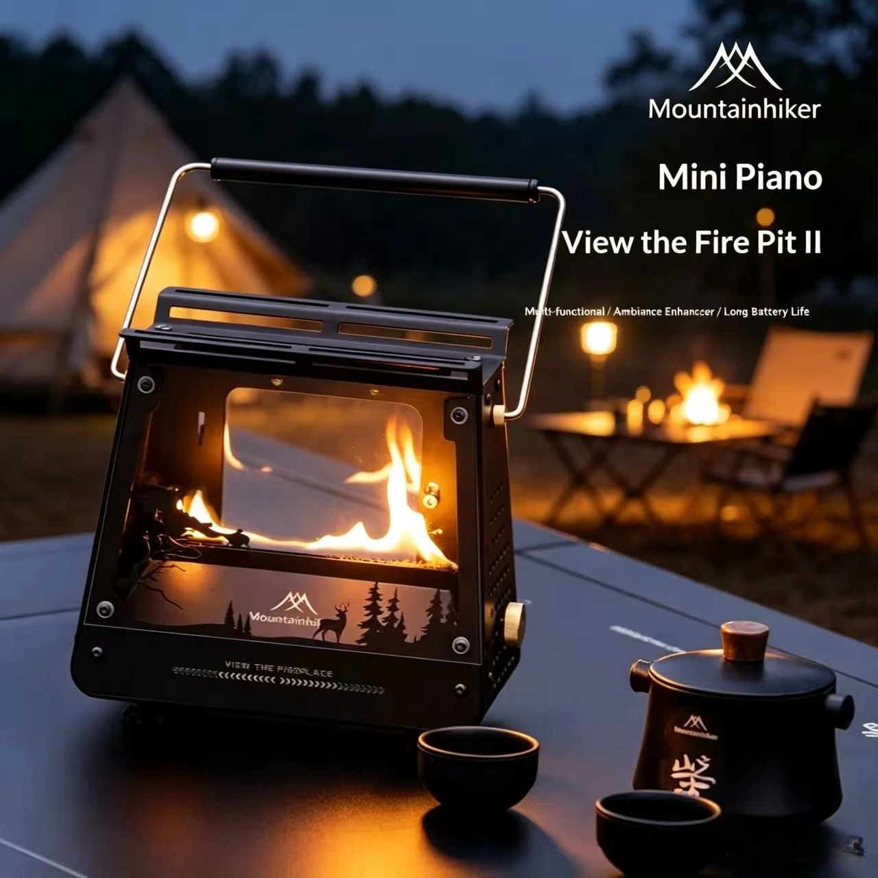 Camping Cooking Open Fire - MOUNTAINHIKER Tragbarer Outdoor-Ölkocher, Kompakter Offener Flammenheizer