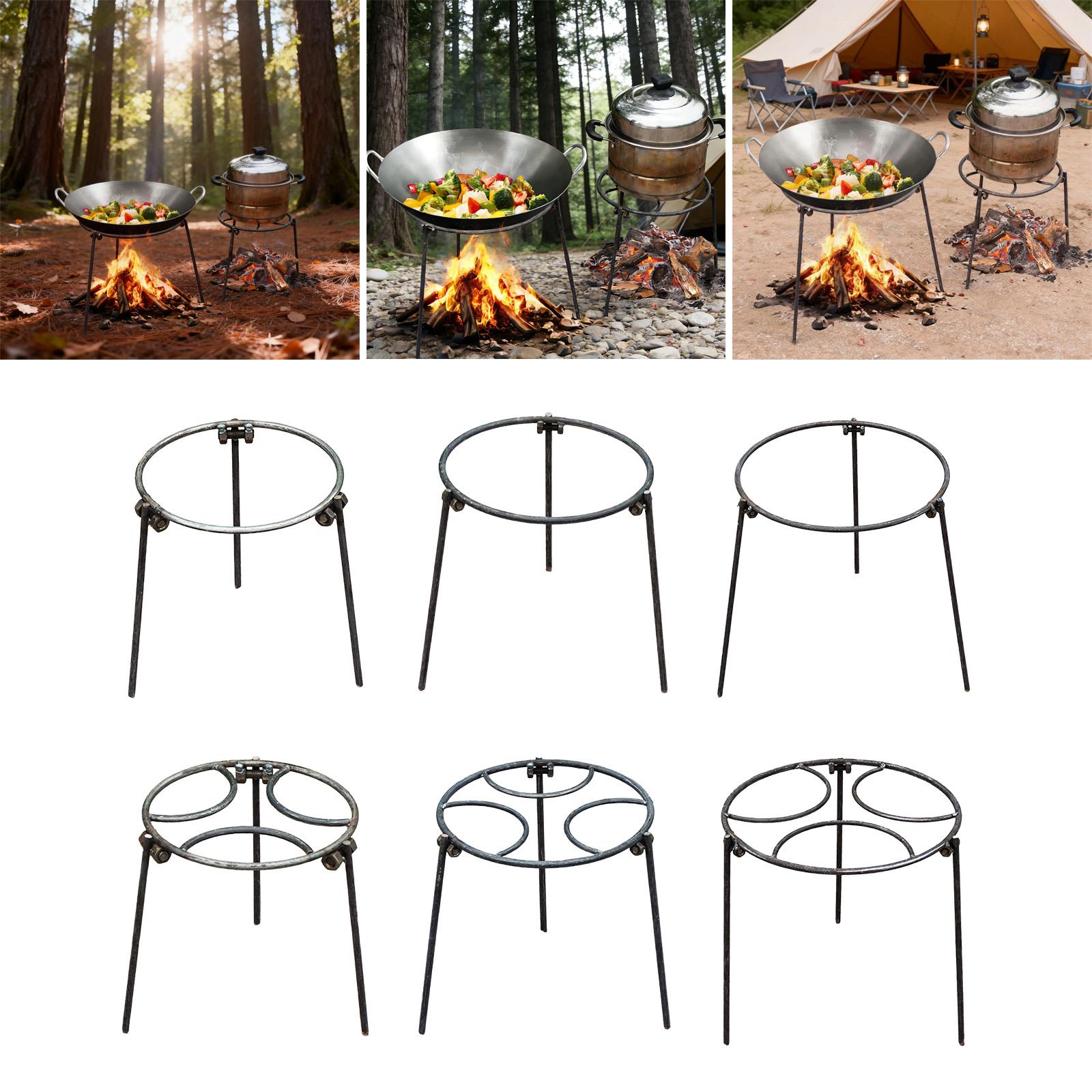 Camping Cooking Open Fire - Lagerfeuer-Dreibein, Dutch Oven Multifunktions-Wok-Halter, Offenes Feuer