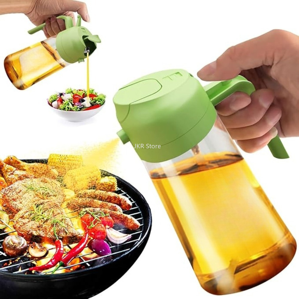 Camping Cooking Oil Bottle - 2-in-1 Olivenöl-Sprühflasche mit großem Fassungsvermögen, Sprüh-