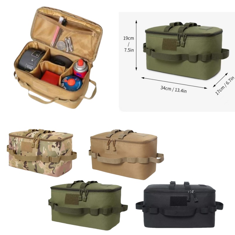 Camping Cooking Utensils Storage - Outdoor-Tasche, Camping-Aufbewahrungstasche, Kochutensilien-Organizer, tragbar, Geschirr, Handtasche,