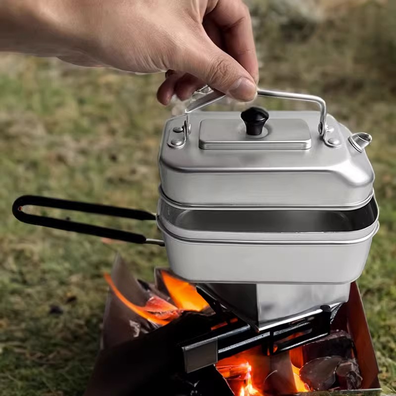 Camping Cooking Utensils Storage - Ultraleichte tragbare Picknick Camping Touristen kessel