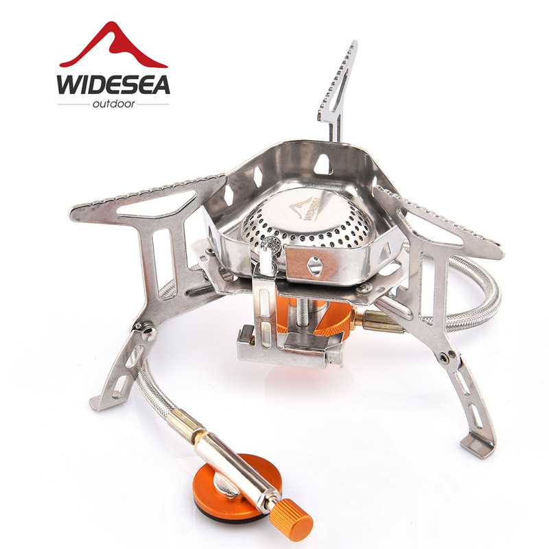 Camping Cooking Canister - Tragbarer, winddichter Gaskocher im Split-Design, abnehmbarer