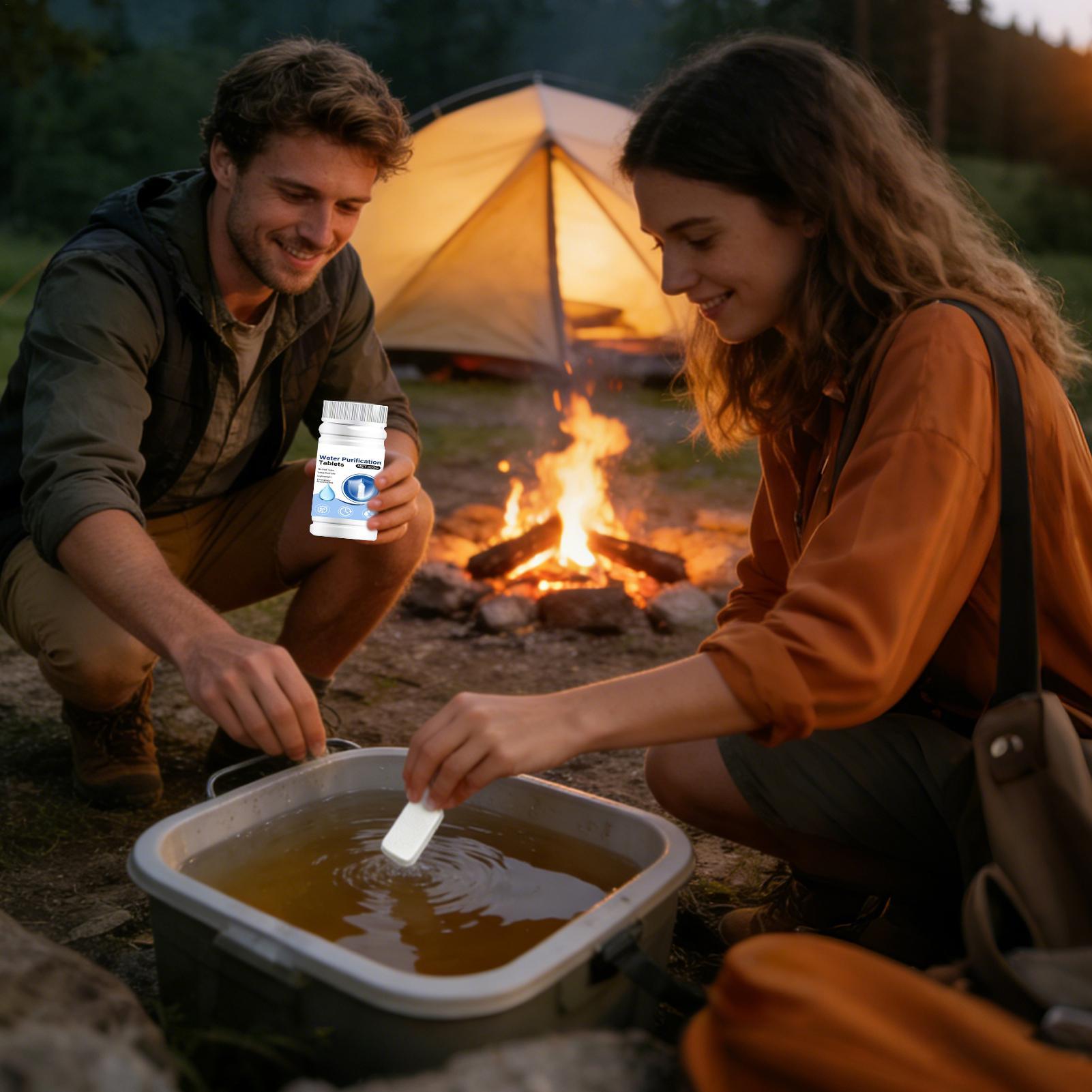 Water Purification Tablet - Trinkwasser-Reinigungstabletten, geruchlos, tragbar, effektiv, schnell auflösend,