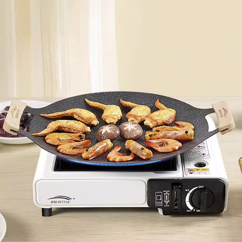 Camping Cooking Device - ﻿ 26/30/33CM Outdoor-Camping-Grillpfanne im koreanischen Stil,