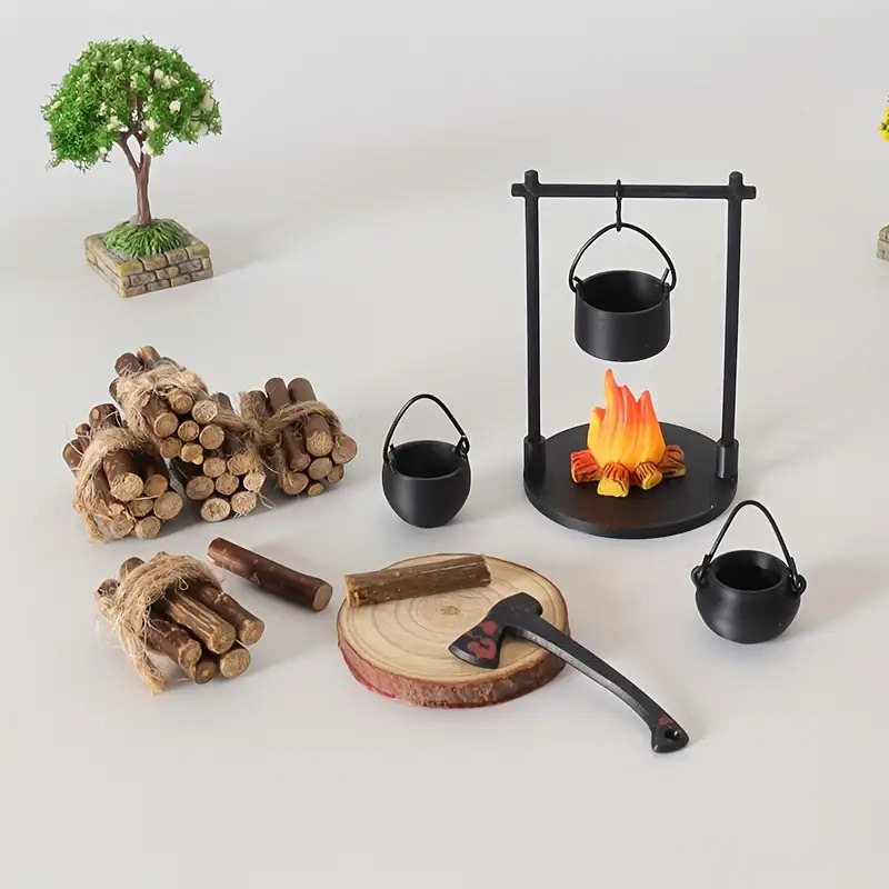 Camping Cooking Device - Mini Lagerfeuer Hängen Herd Topf Puppenhaus