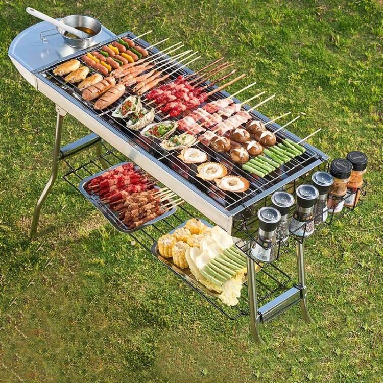 Camping Cooking Requirements - Tragbarer Edelstahl-Grill 410 mit Magnet für