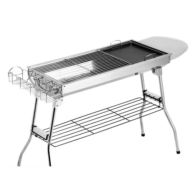 Camping Cooking Device - Großer klappbarer Holzkohlegrill für Outdoor-Camping, robuster