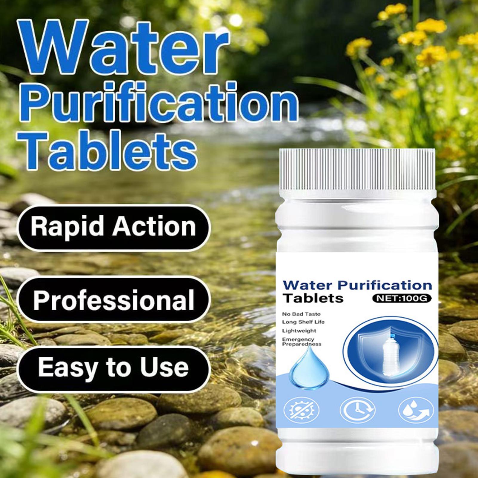 Water Purification Tablet - Tragbare Wasserreinigungstabletten Effektives Schnell Auflösendes Sicheres