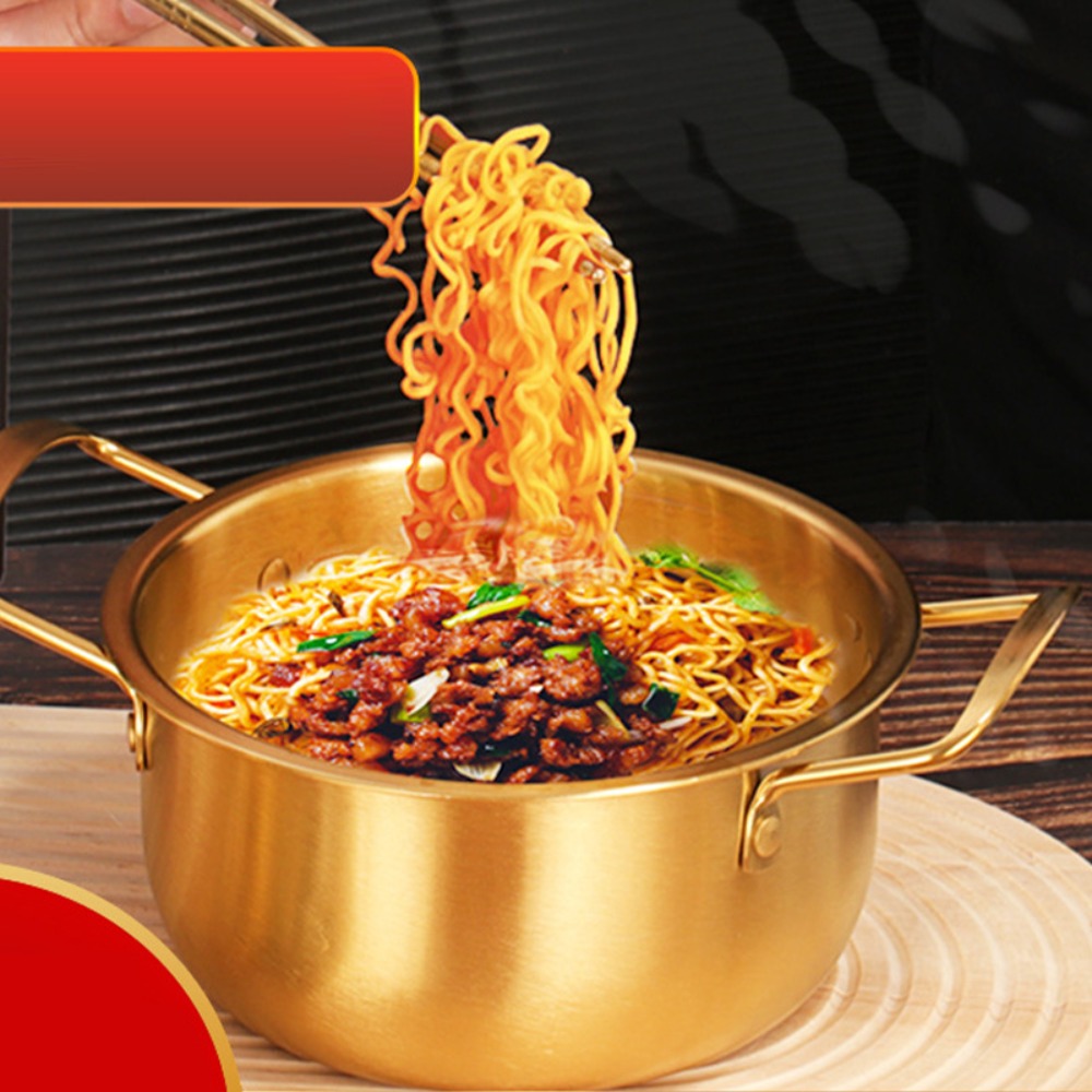 Camping Cooking Noodles - Koreanischer Ramen-Topf aus Edelstahl, leicht zu