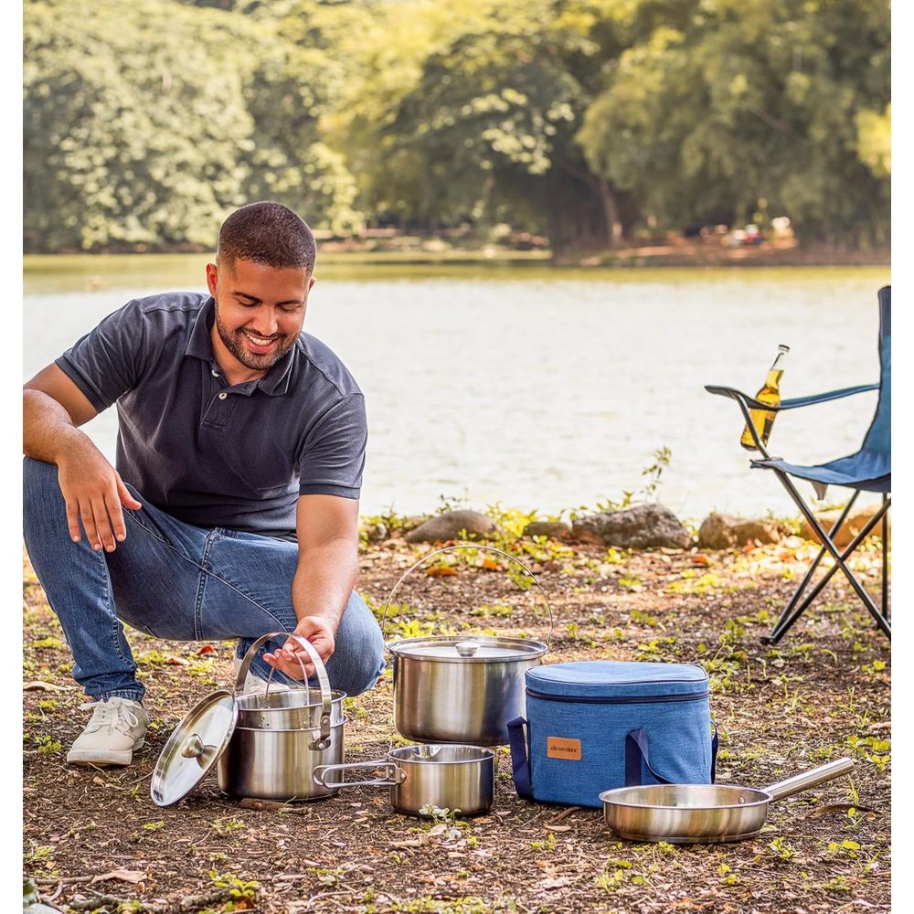 Camping-Kochgeschirr-Set 304 E – Camping Cooking Open Fire Bewertung und Preis