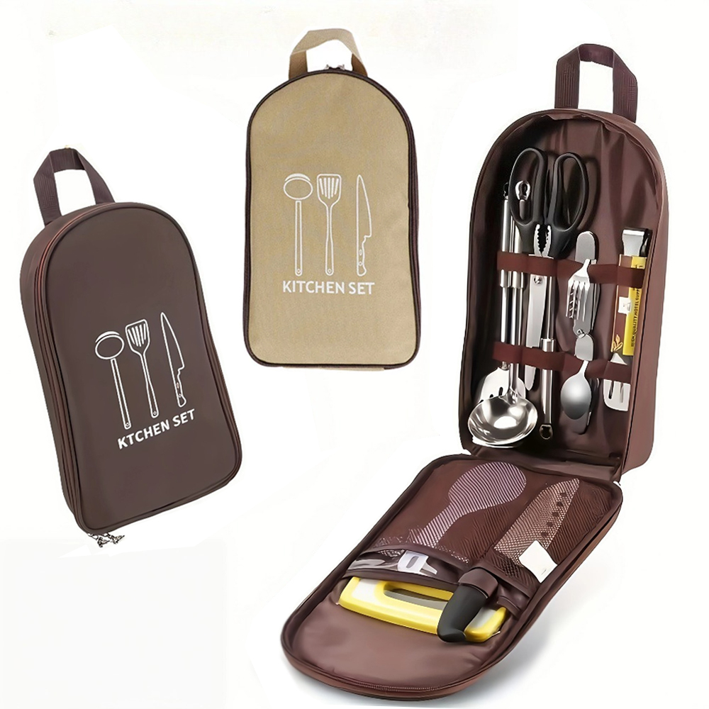 Tragbare Outdoor-Kochtasche, C – Camping Cooking Utensils Storage Bewertung und Preis