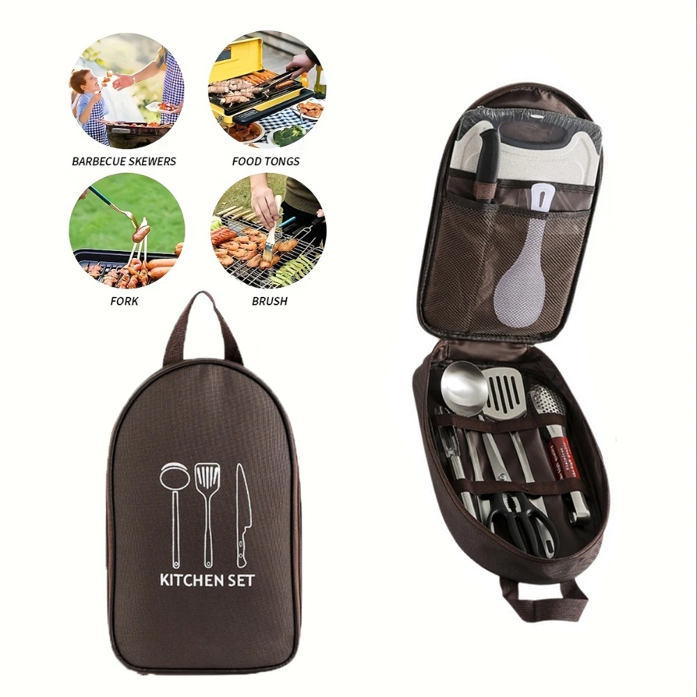 Tragbare Outdoor-Kochtasche, C – Camping Cooking Utensils Storage Bewertung und Preis