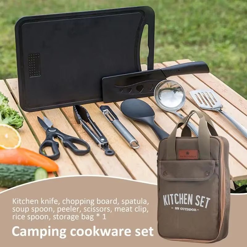 8-teiliges Camping-Kochgeschir – Camping Cooking Utensils Storage Bewertung und Preis
