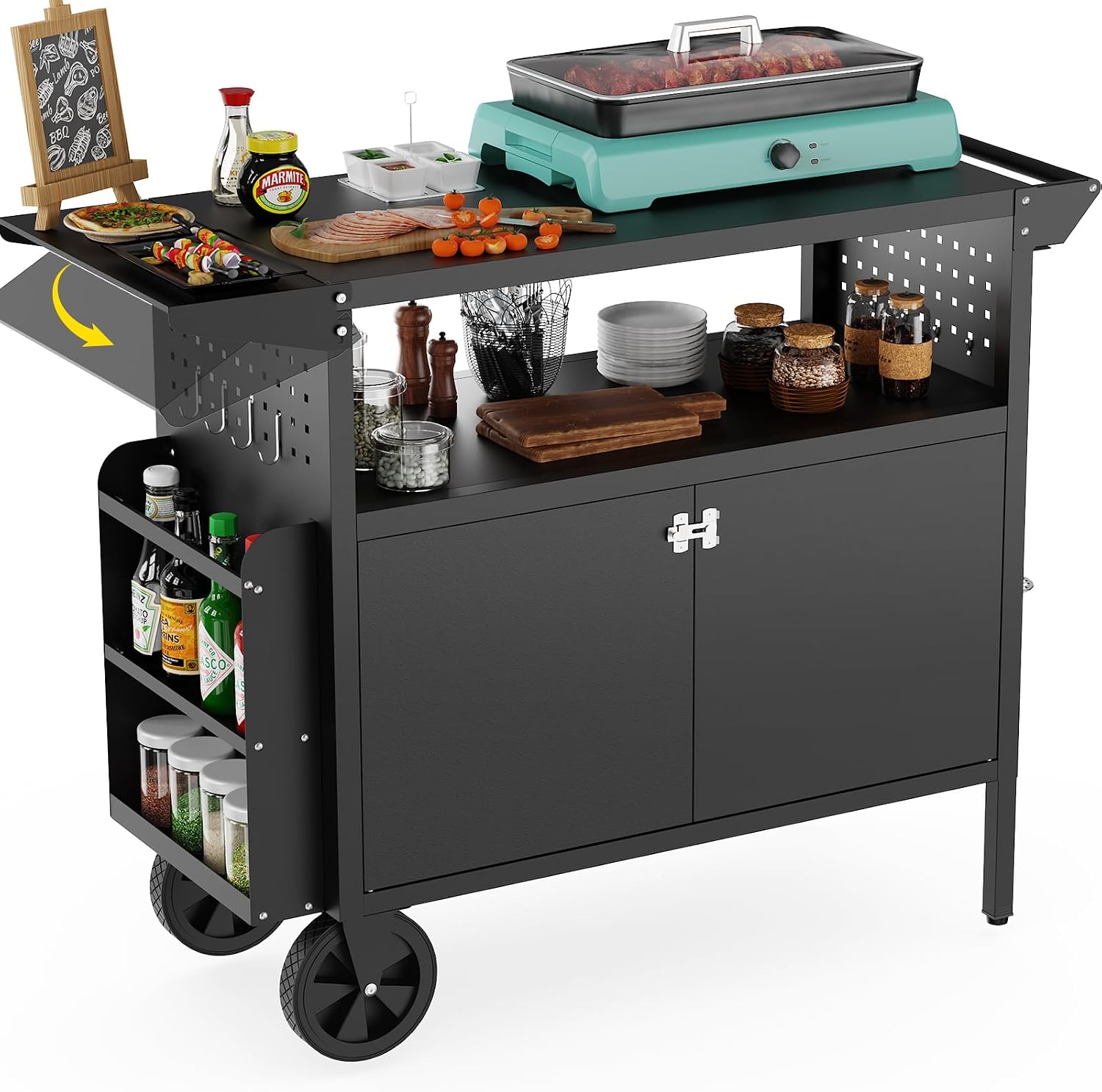 Outdoor-Grillwagen mit Staurau – Camping Cooking Device Bewertung und Preis