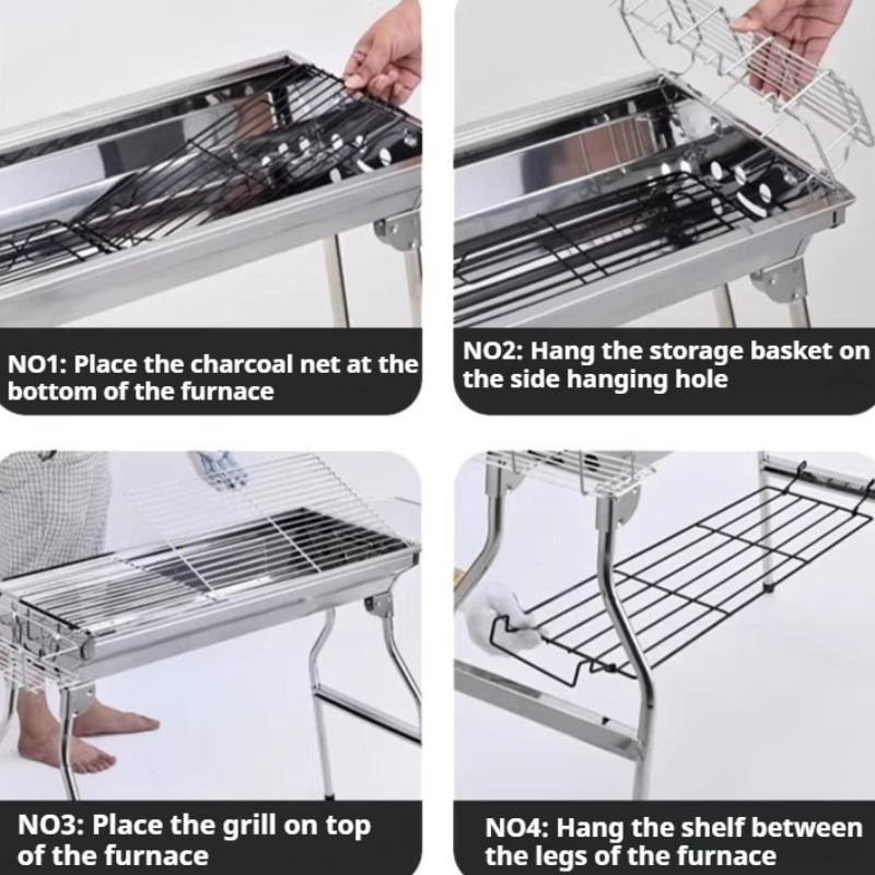 Edelstahl-Grill, tragbar, kein – Camping Cooking Requirements Bewertung und Preis