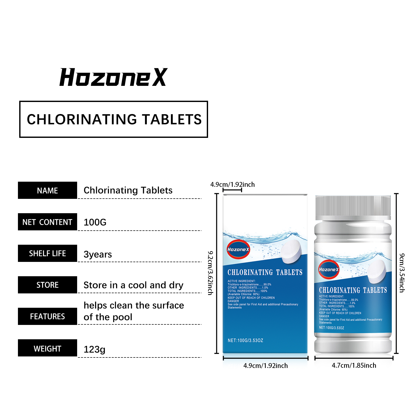 100g Schwimmbad-Reinigungstabl – Water Purification Tablet Bewertung und Preis