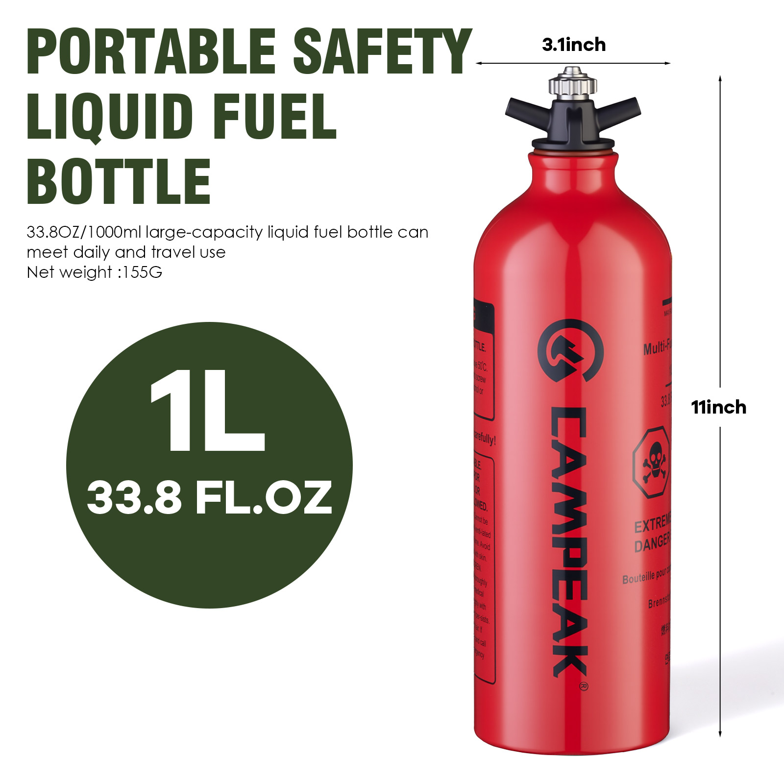 CAMPEAK Flüssigkraftstoffflasc – Camping Cooking Oil Bottle Bewertung und Preis