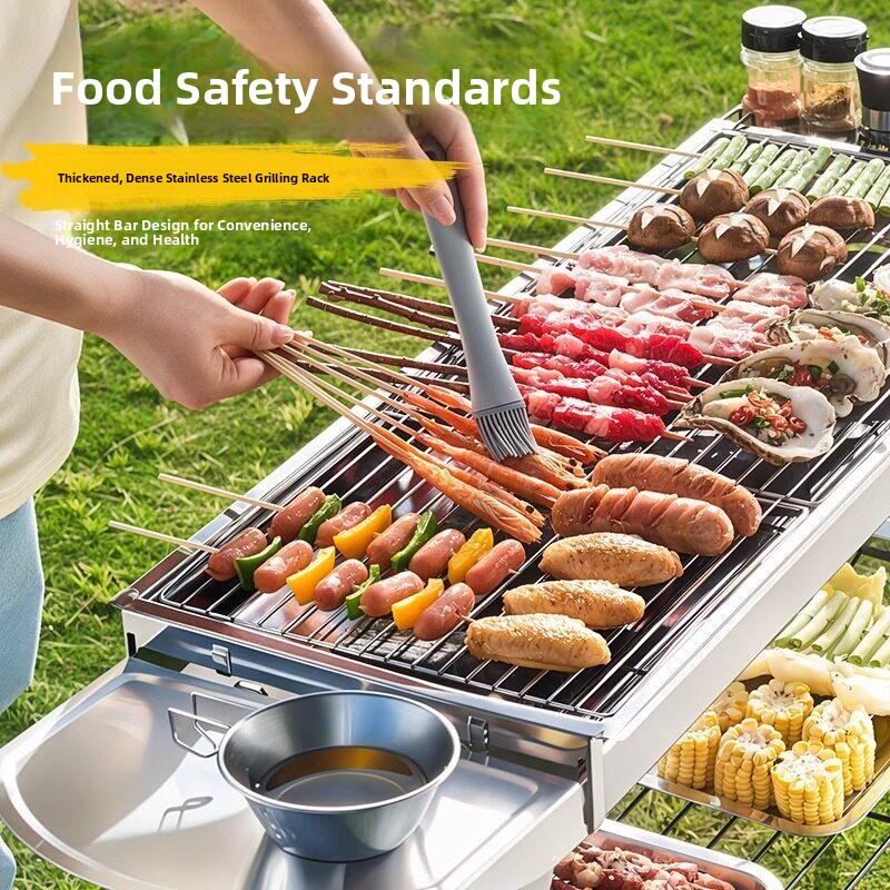 Tragbarer Edelstahl-Grill 410  – Camping Cooking Requirements Bewertung und Preis