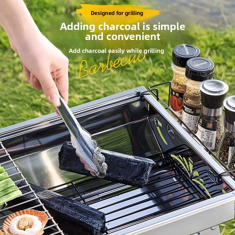 Tragbarer Edelstahl-Grill 410  – Camping Cooking Requirements Bewertung und Preis