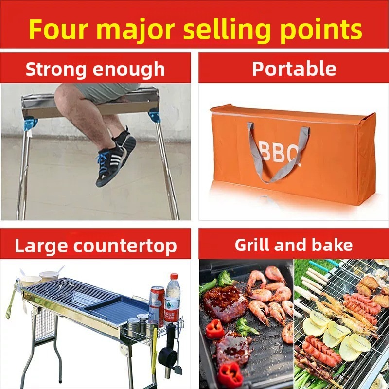 Großer klappbarer Holzkohlegri – Camping Cooking Device Bewertung und Preis
